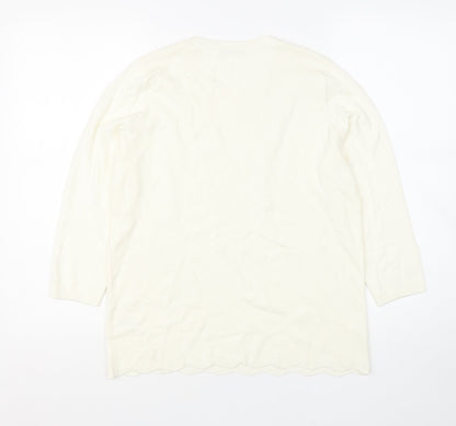 TU Womens Ivory Roll Neck  Viscose Pullover Jumper Size 14