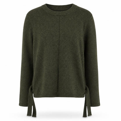 love knitwear Womens Green Round Neck  Viscose Pullover Jumper Size 14