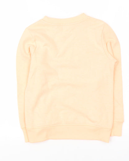 George Girls Orange  Cotton Pullover Sweatshirt Size 7-8 Years   - Surf