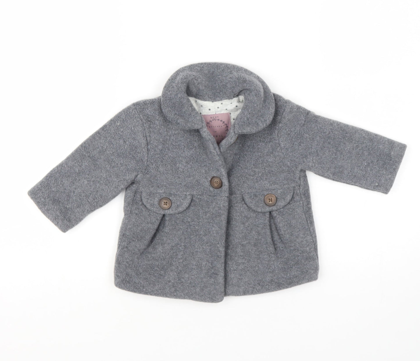 NEXT Baby Grey   Basic Jacket Jacket Size 6-9 Months