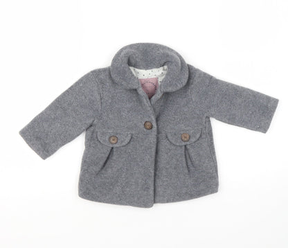 NEXT Baby Grey   Basic Jacket Jacket Size 6-9 Months