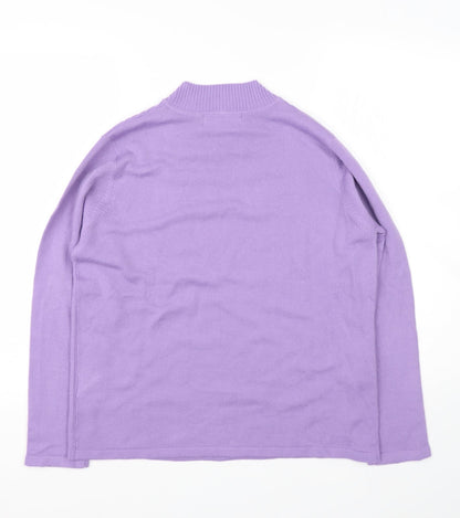 Womens UK Size 14 ISLE Essentials Purple Pullover Jumper