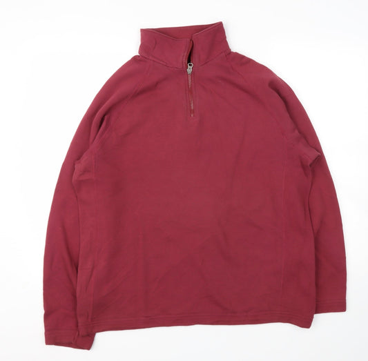 Mens UK Size M Marks and Spencer Red Pullover Sweatshirt