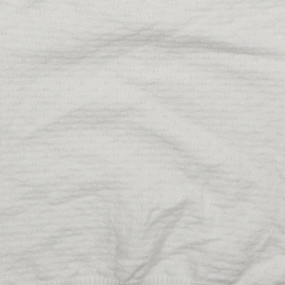 Exquiss's Womens White Mock Neck  Viscose Pullover Jumper Size S