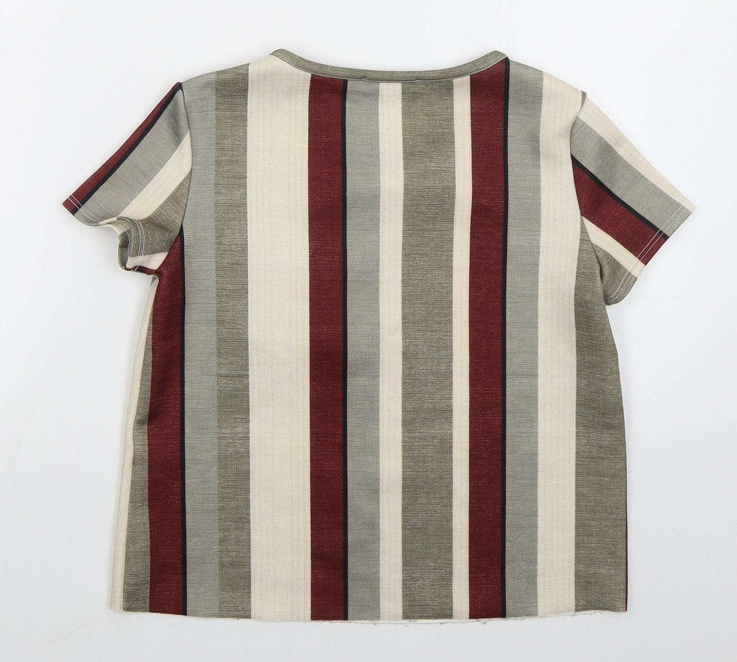 Womens UK Size S Zara Grey Basic T-Shirt