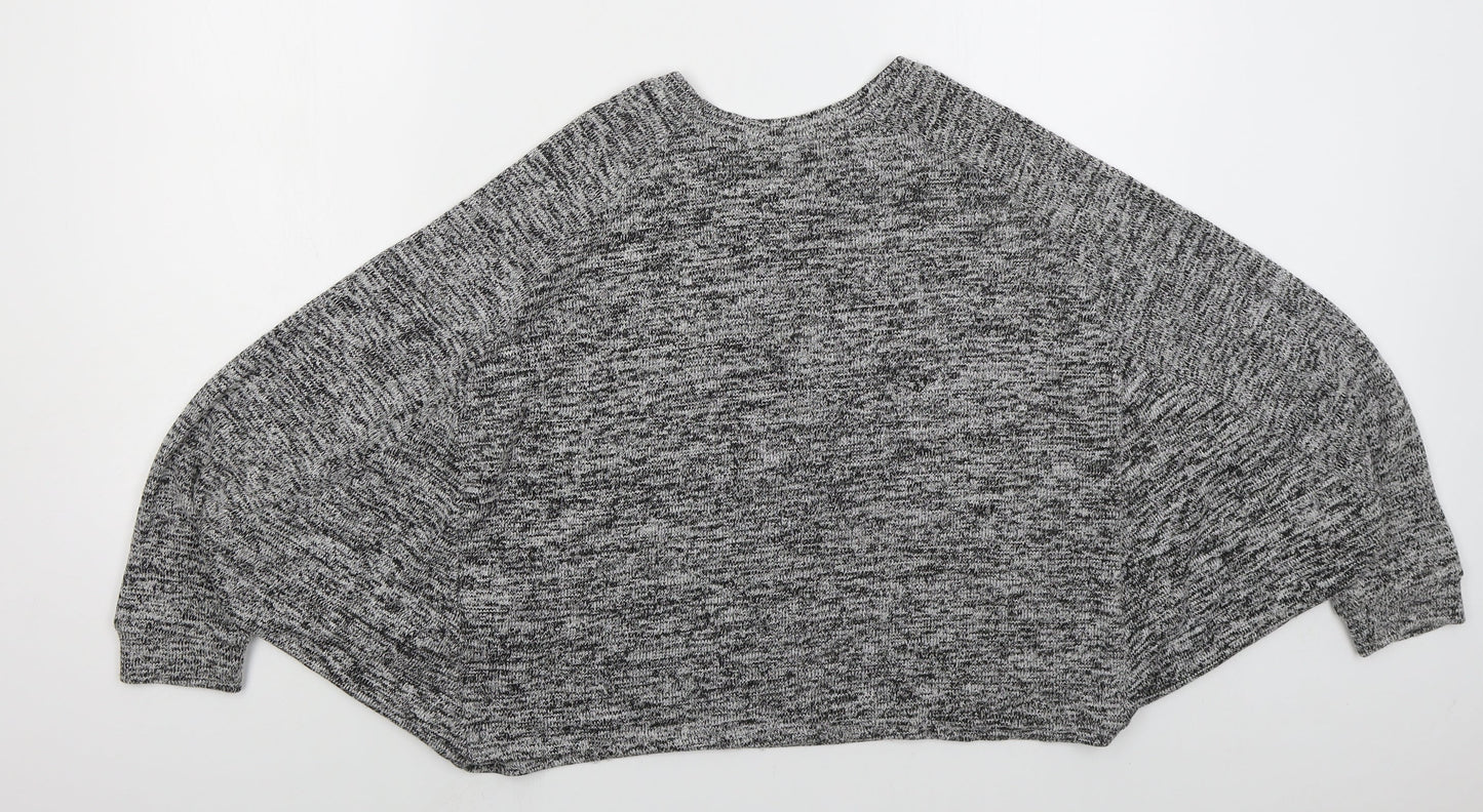 Womens UK Size M Pull & Bear Grey Pullover Jumper