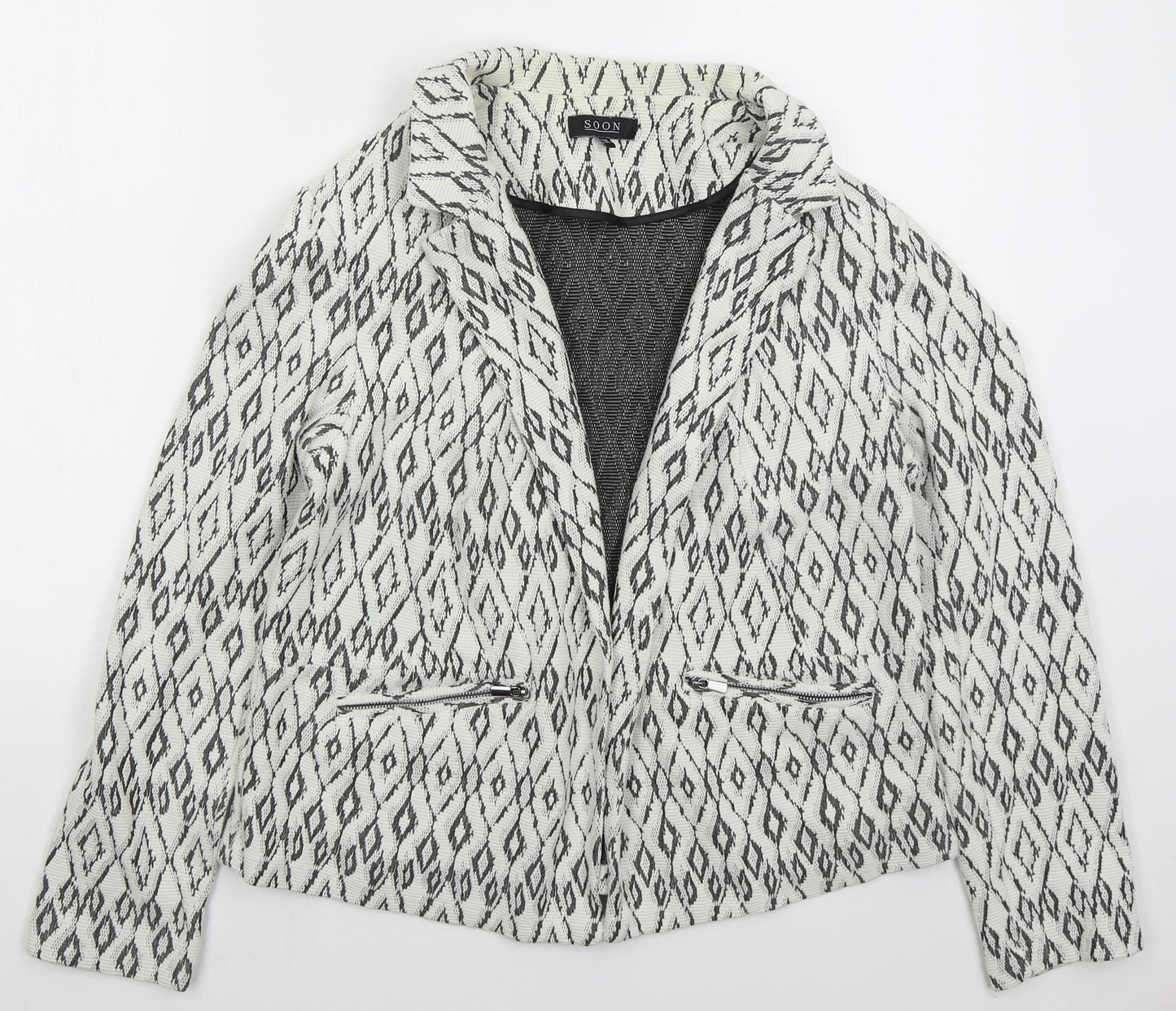 Womens UK Size 16 Soon White Jacket