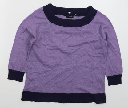 Womens UK Size 12 M&Co Purple Pullover Jumper