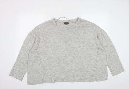 Primark Womens Grey Round Neck  Acrylic Pullover Jumper Size XL   - Size 18-20