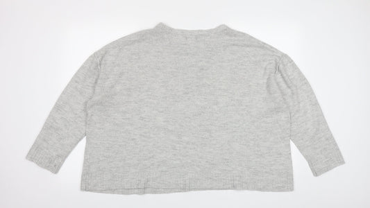 Primark Womens Grey Round Neck  Acrylic Pullover Jumper Size XL   - Size 18-20
