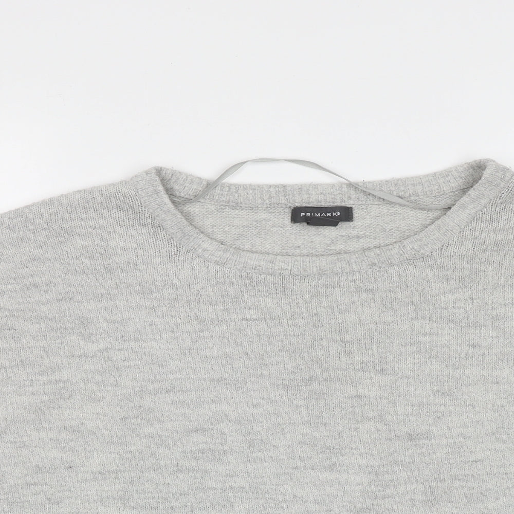 Primark Womens Grey Round Neck  Acrylic Pullover Jumper Size XL   - Size 18-20