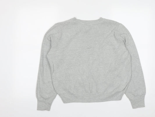 Womens UK Size 10 Topshop Grey Pullover Jumper