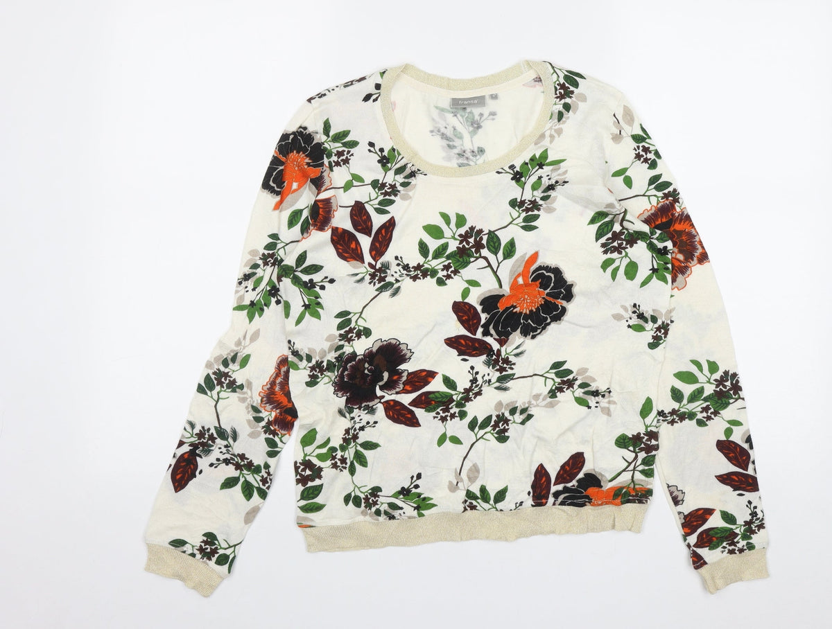 Womens UK Size S Fransa Multicoloured Pullover Jumper