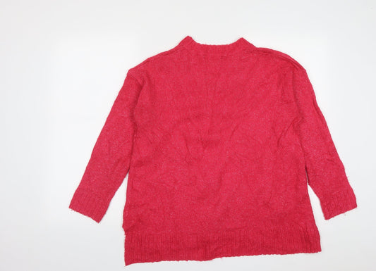 Marks and Spencer Mens Pink Round Neck  Acrylic Pullover Jumper Size M