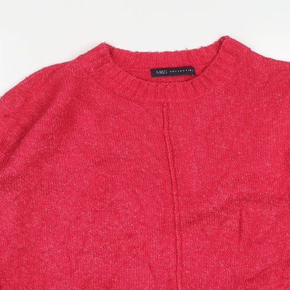 Marks and Spencer Mens Pink Round Neck  Acrylic Pullover Jumper Size M