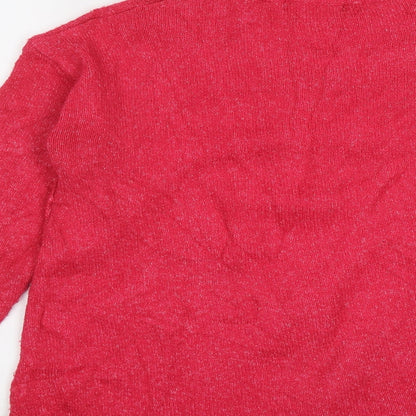Marks and Spencer Mens Pink Round Neck  Acrylic Pullover Jumper Size M