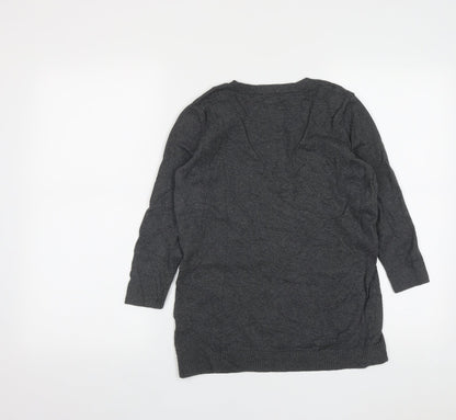 Gap Womens Grey Round Neck  Cotton Pullover Jumper Size XS
