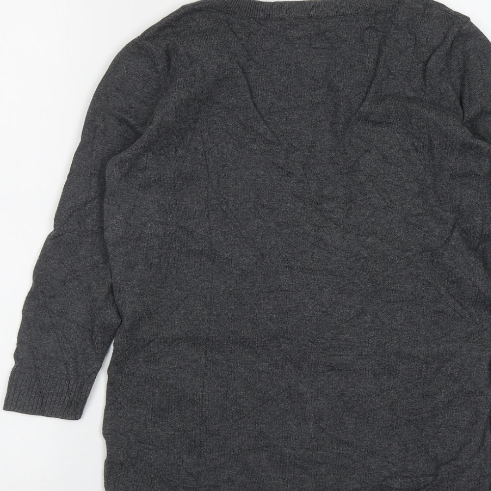 Gap Womens Grey Round Neck  Cotton Pullover Jumper Size XS