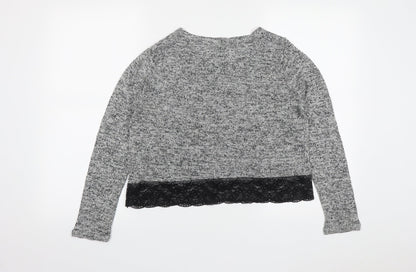 Womens UK Size M H&M Grey Pullover Jumper