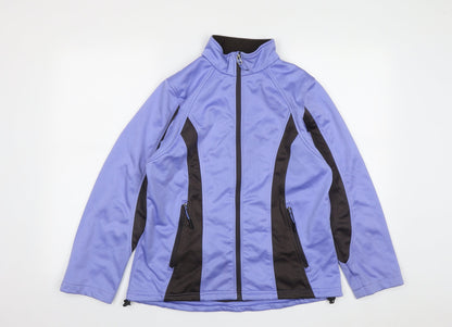 Crivit Outdoor Womens Purple   Jacket  Size M  Zip - Size 14/16