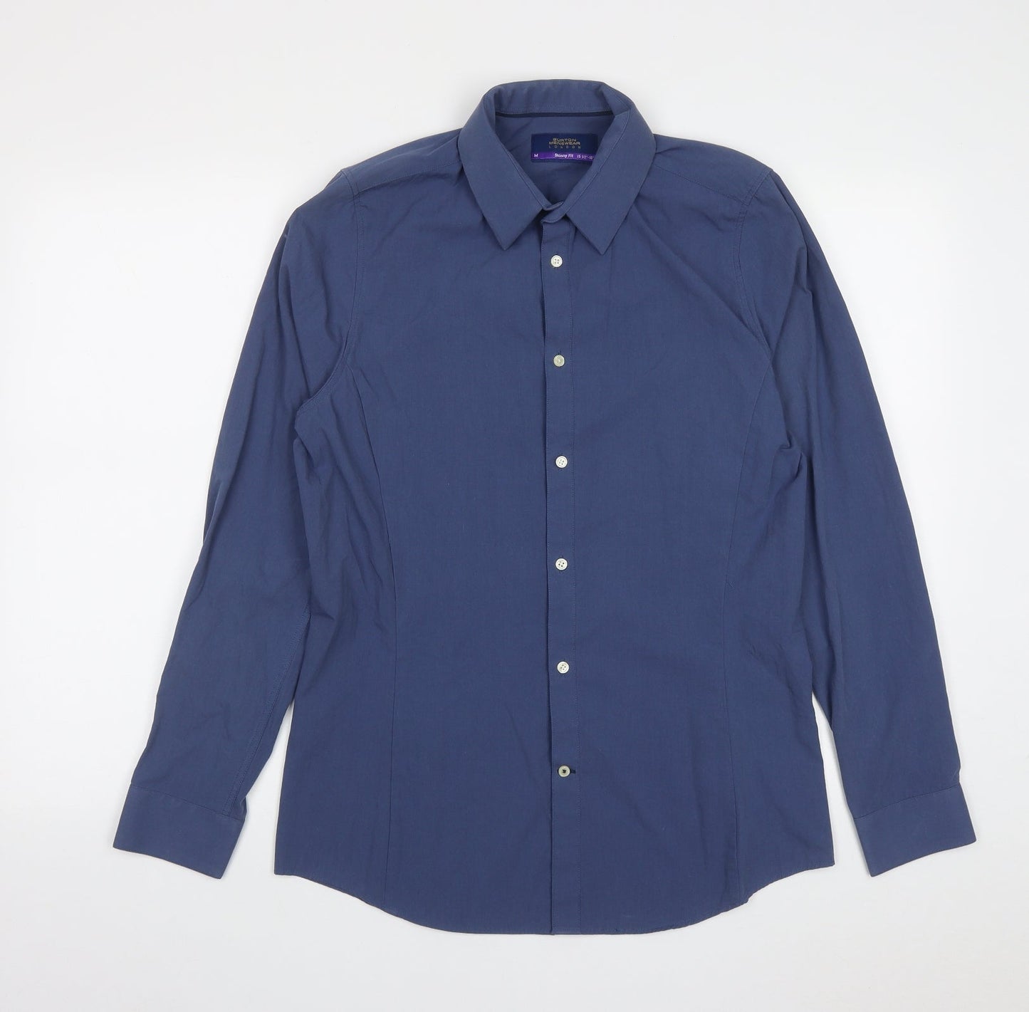 Mens UK Size M Burton Blue  Button-Up Long Sleeve Casual Shirt