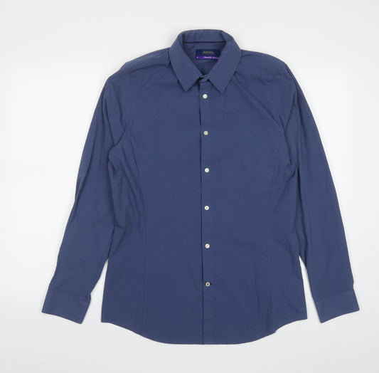 Mens UK Size M Burton Blue  Button-Up Long Sleeve Casual Shirt