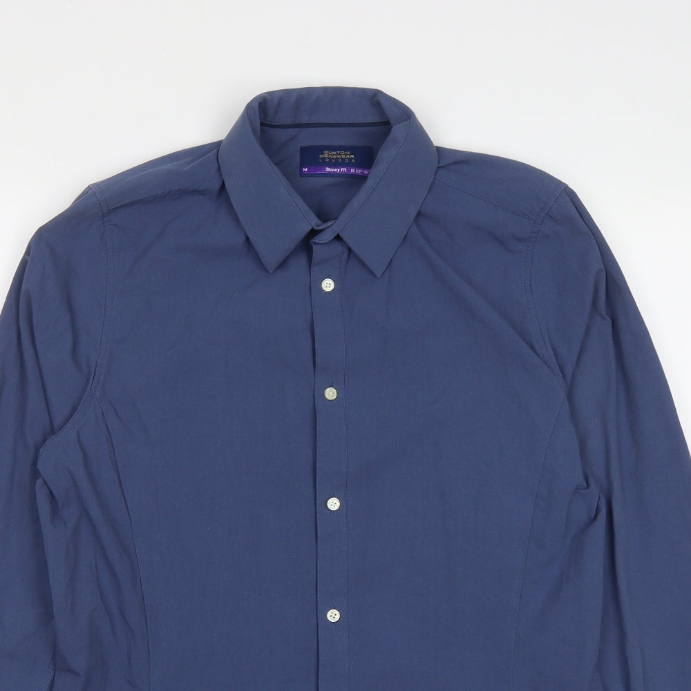 Mens UK Size M Burton Blue  Button-Up Long Sleeve Casual Shirt