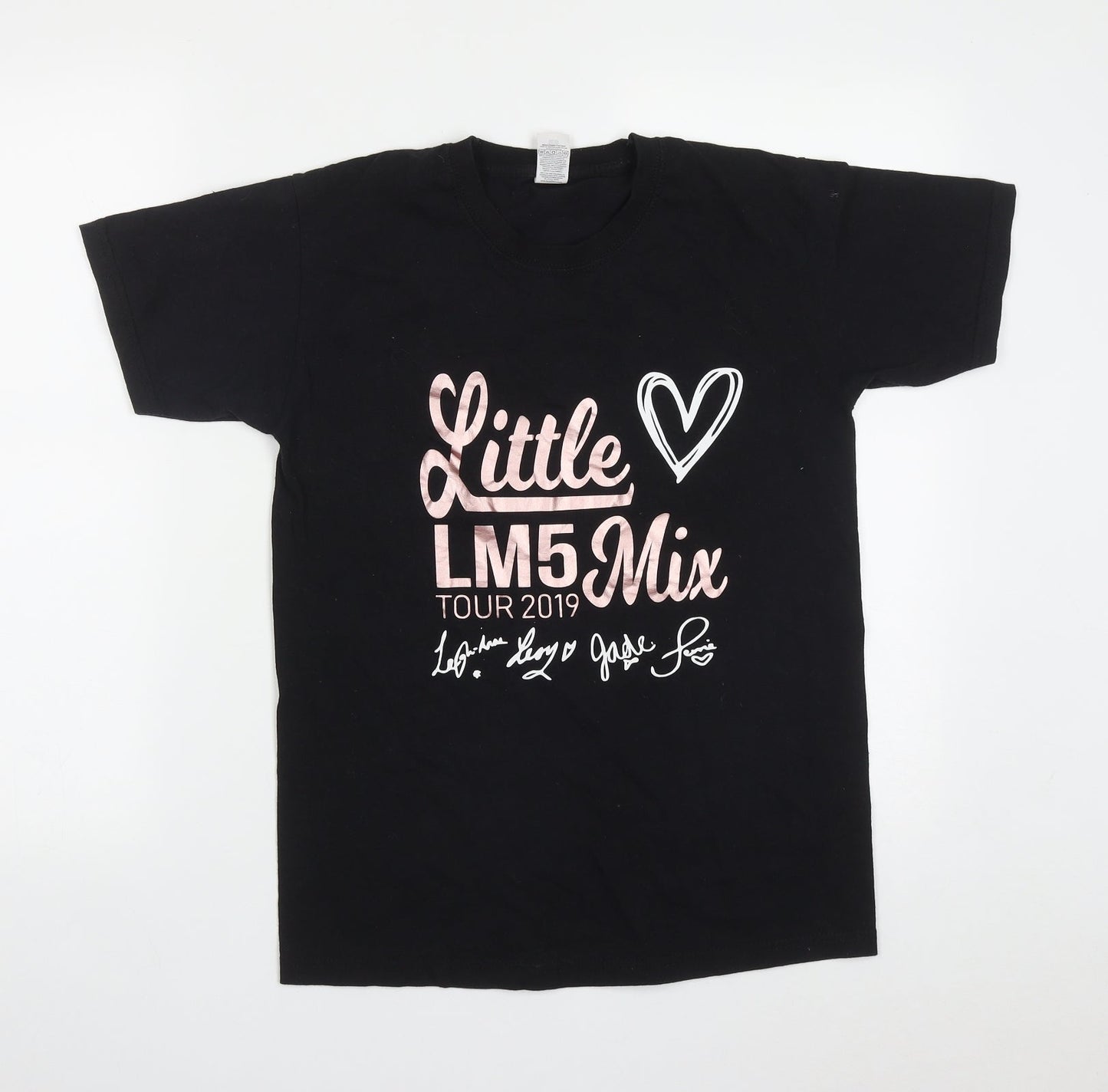 Womens UK Size S Fruit of the Loom Black Basic T-Shirt
