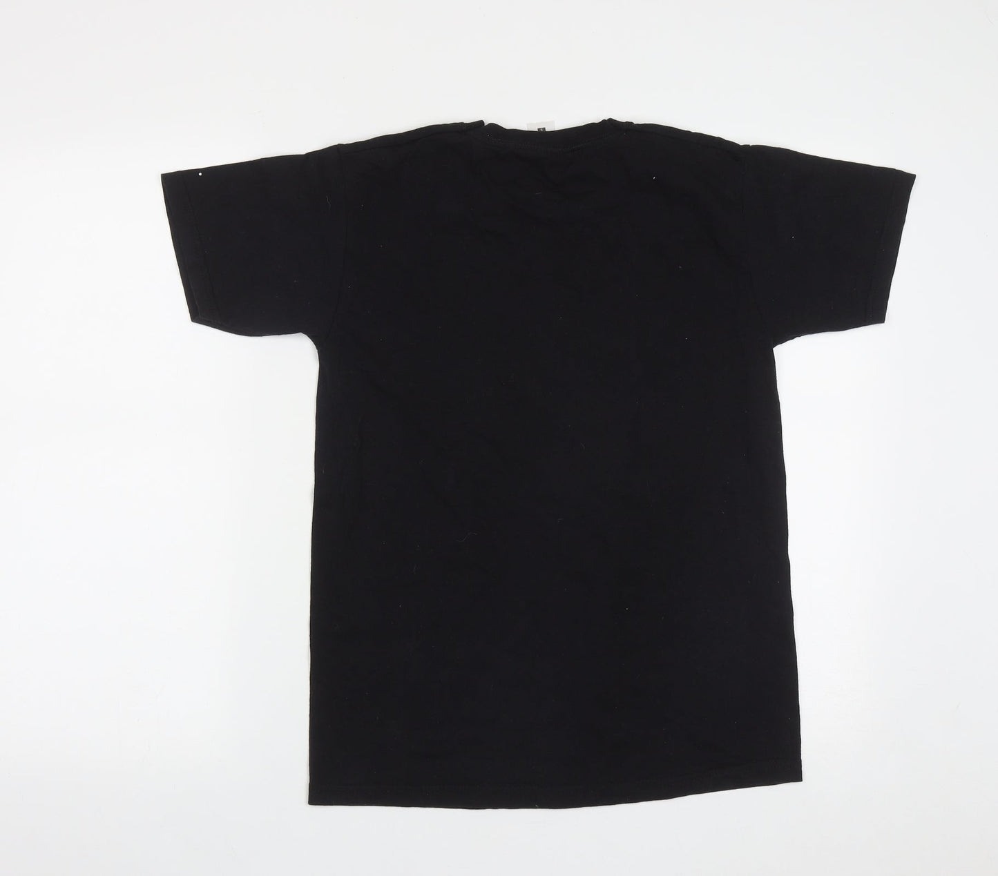 Womens UK Size S Fruit of the Loom Black Basic T-Shirt