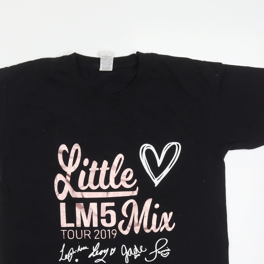 Womens UK Size S Fruit of the Loom Black Basic T-Shirt
