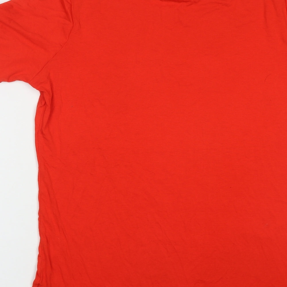 Womens UK Size 10 Pep&Co Red Basic T-Shirt