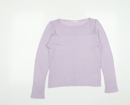 Womens UK Size 14 Marks and Spencer Purple Pullover Jumper