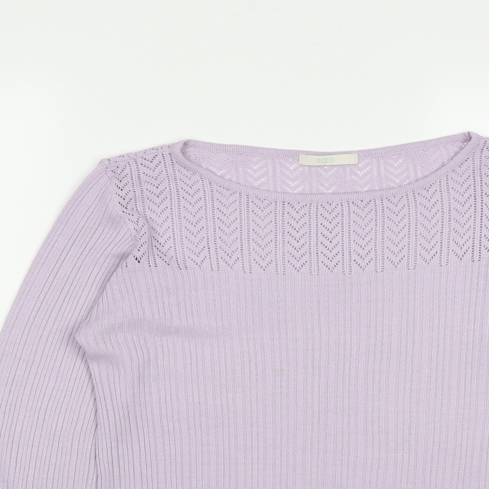 Womens UK Size 14 Marks and Spencer Purple Pullover Jumper