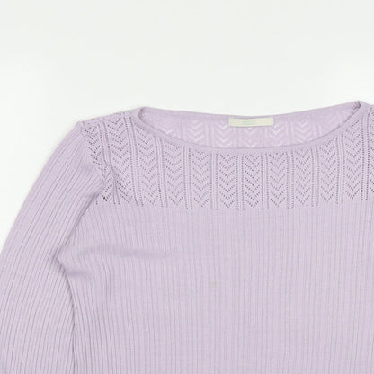 Womens UK Size 14 Marks and Spencer Purple Pullover Jumper