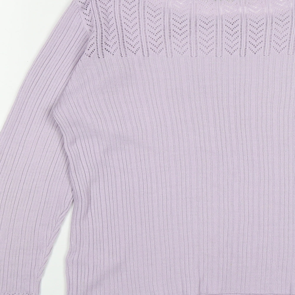 Womens UK Size 14 Marks and Spencer Purple Pullover Jumper