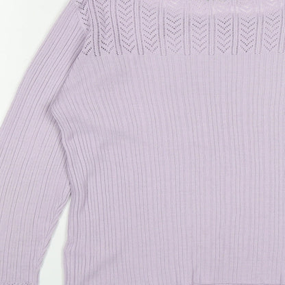 Womens UK Size 14 Marks and Spencer Purple Pullover Jumper