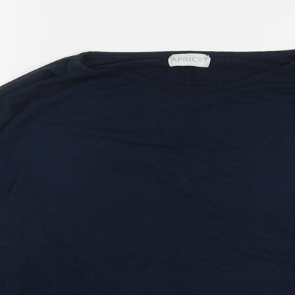 Apricot Womens Blue Round Neck  Viscose Pullover Jumper Size M