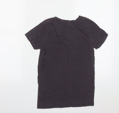 Womens UK Size 6 New Look Purple Basic T-Shirt