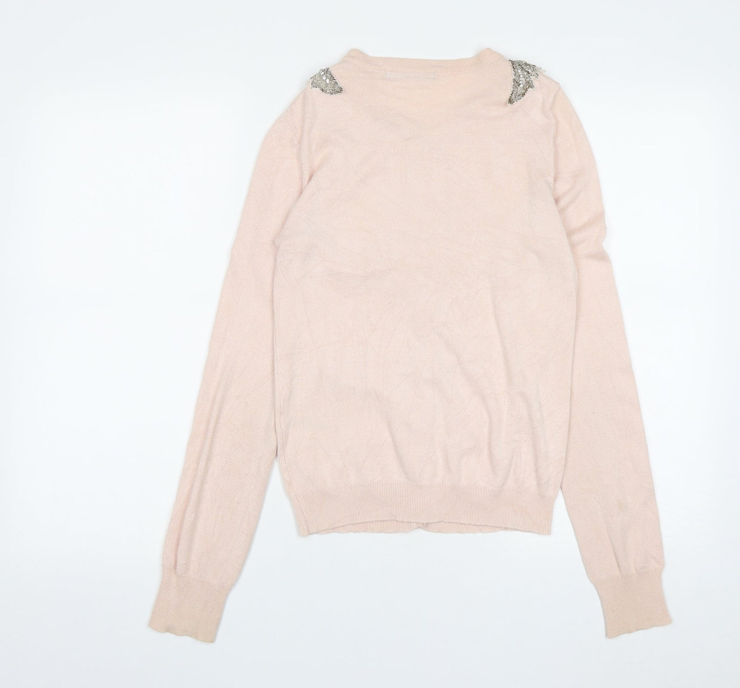 Atmosphere Womens Purple Round Neck  Viscose Cardigan Jumper Size 8