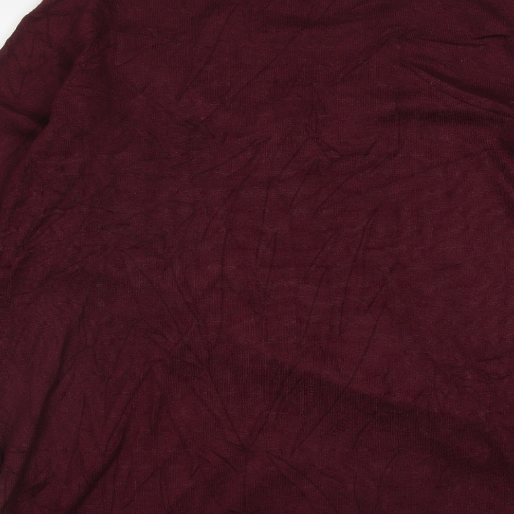 Love Scarlett Womens Purple V-Neck  Rayon Pullover Jumper Size XL