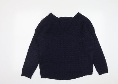 Womens UK Size M New Look Blue Pullover Jumper