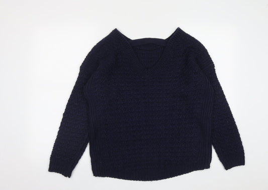 Womens UK Size M New Look Blue Pullover Jumper