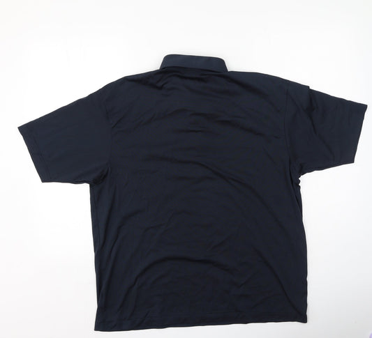 Preworn Mens Blue  Cotton  Polo Size L Collared