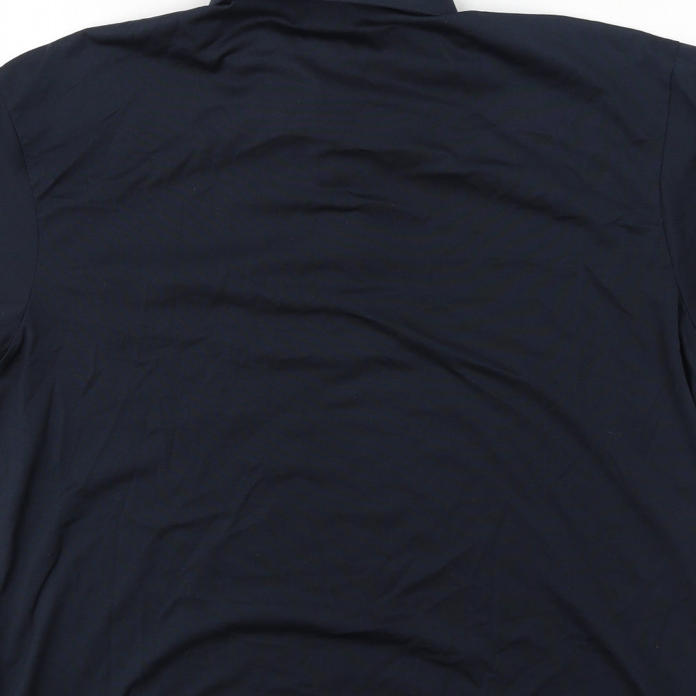 Preworn Mens Blue  Cotton  Polo Size L Collared