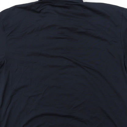 Preworn Mens Blue  Cotton  Polo Size L Collared