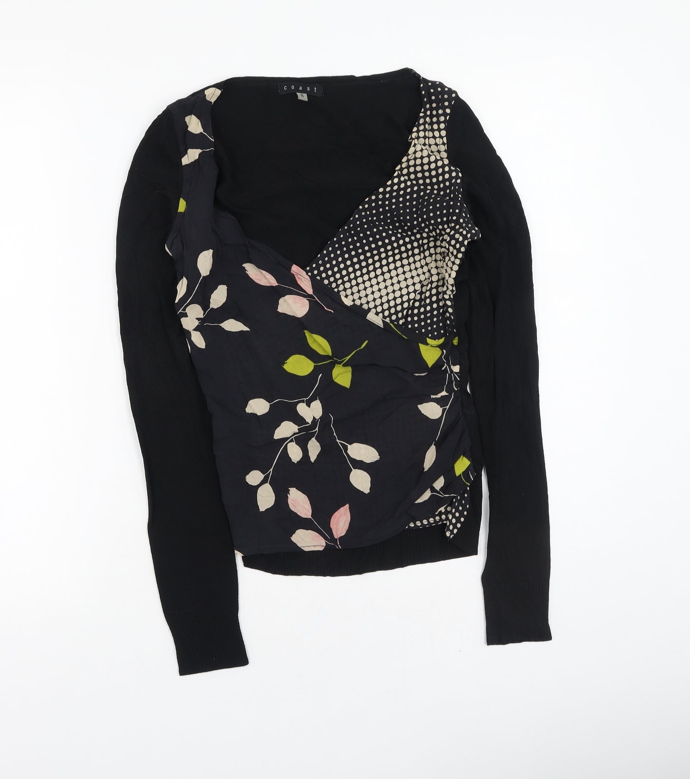 Coast Womens Multicoloured Floral Viscose Basic Blouse Size 8 V-Neck