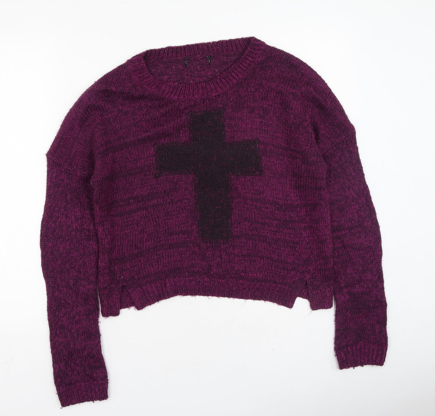 Womens UK Size 10 New Look Purple Pullover Jumper
