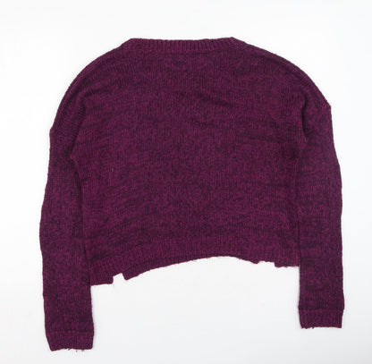 Womens UK Size 10 New Look Purple Pullover Jumper