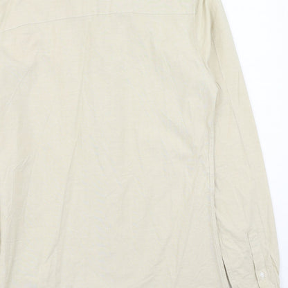 Topman Mens Beige  Cotton  Button-Up Size XS Collared