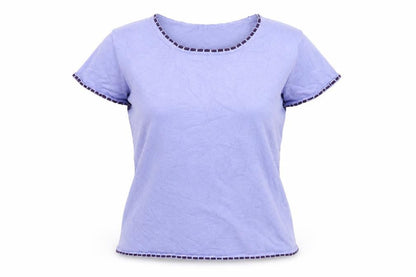 Womens UK Size 12 Anne Brooks Purple Basic T-Shirt